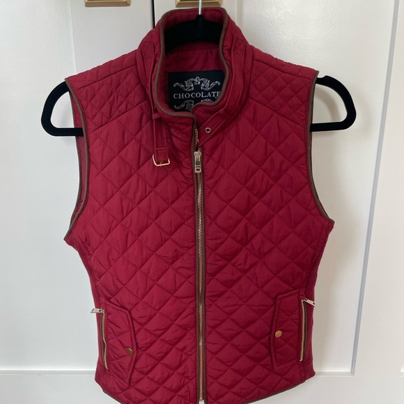 Chocolate Jackets & Blazers - Fitted Vest